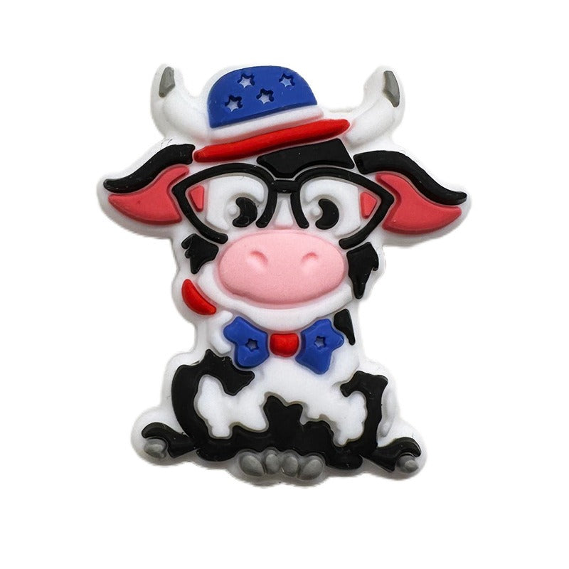 Wholesale 10PCS Cattle Series Cartoon Silicone Beads
